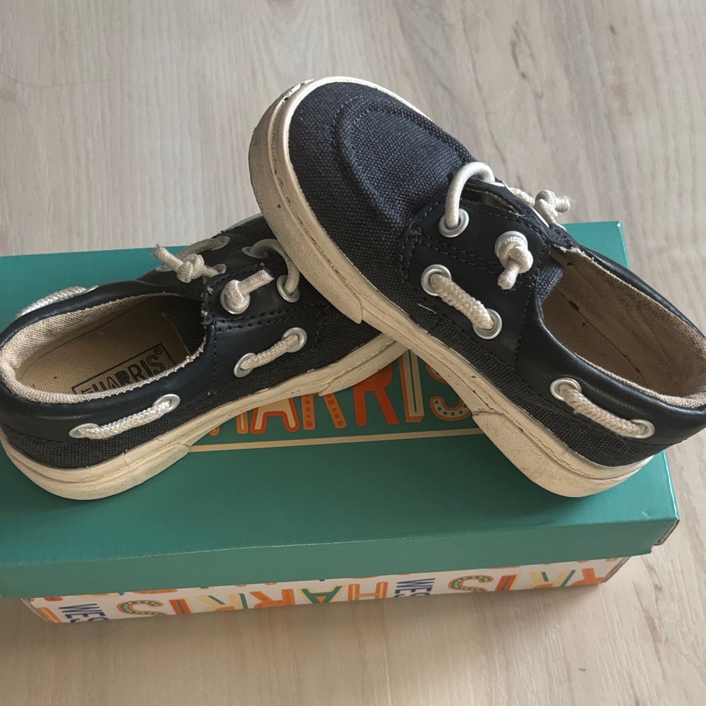 Kids Navy Blue Canvas Shoes